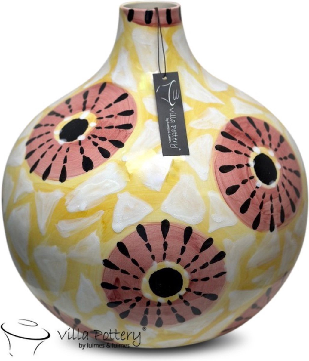 Irishflowers Vaas - Decoratie - Woondecoratie - Villa Pottery - Keramiek - Toeti 3_2 Geel