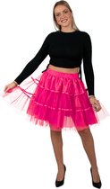 PartyXplosion - Dans & Entertainment Kostuum - Zuurstok Roze Petticoat Neon 45 Centimeter Vrouw - Roze - One size - Carnavalskleding - Verkleedkleding