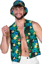 PartyXplosion - Feesten & Gelegenheden Kostuum - Hot In Hawaii Set - Man - Groen - One size - Bierfeest - Verkleedkleding