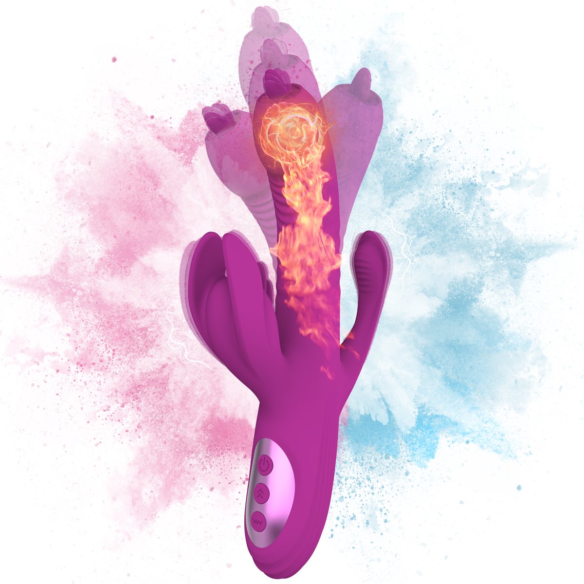 Goedkoopste 3-in-1 - Vibrators voor Vrouwen - Clitoris Stimulator - G-Spot Vibrator - Anale Vibrator - Seksspeeltjes - Stotende Vibrator