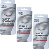 SWISS O-PAR - Wenkbrauwen + wimperkleur Bruin - 3 pak - Wimper en wenkbrauw verf