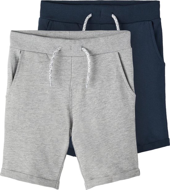 NAME IT NKMVERMO 2P LONG SWE SHORTS UNB F NOOS Jongens Broek - Maat 152