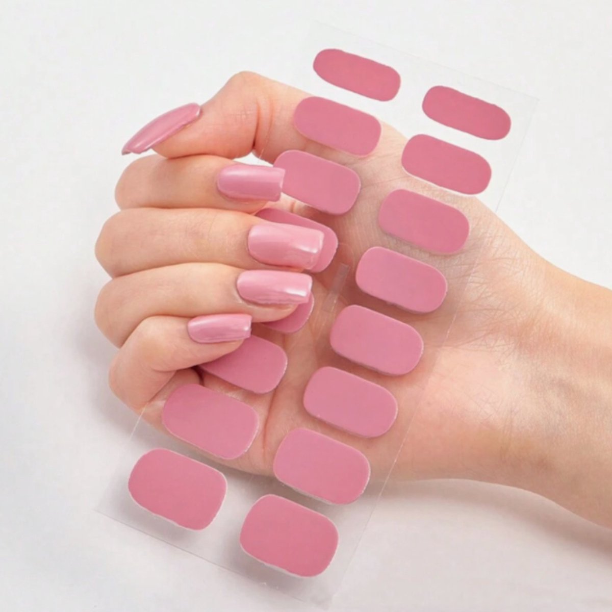 Goedkoopste GUAPÀ® Nagelstickers & Nail wraps 16 pcs Zalm Roze | Nail Art | Nagel Folie | Diverse kleuren Nail Wrap | 16 Nagelstickers Pastel | Nail Wraps Stickers | 16 nagel wrap stickers Donker Roze