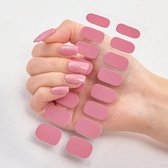 GUAPÀ® Nagelstickers & Nail wraps 16 pcs Zalm Roze | Nail Art | Nagel Folie | Diverse kleuren Nail Wrap | 16 Nagelstickers Pastel | Nail Wraps Stickers | 16 nagel wrap stickers Donker Roze