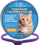 Antistressmiddel kat - Feromonen halsband voor katten - Tegen angst en stress paars - Bij sproeien, agressie, stress of angst kat