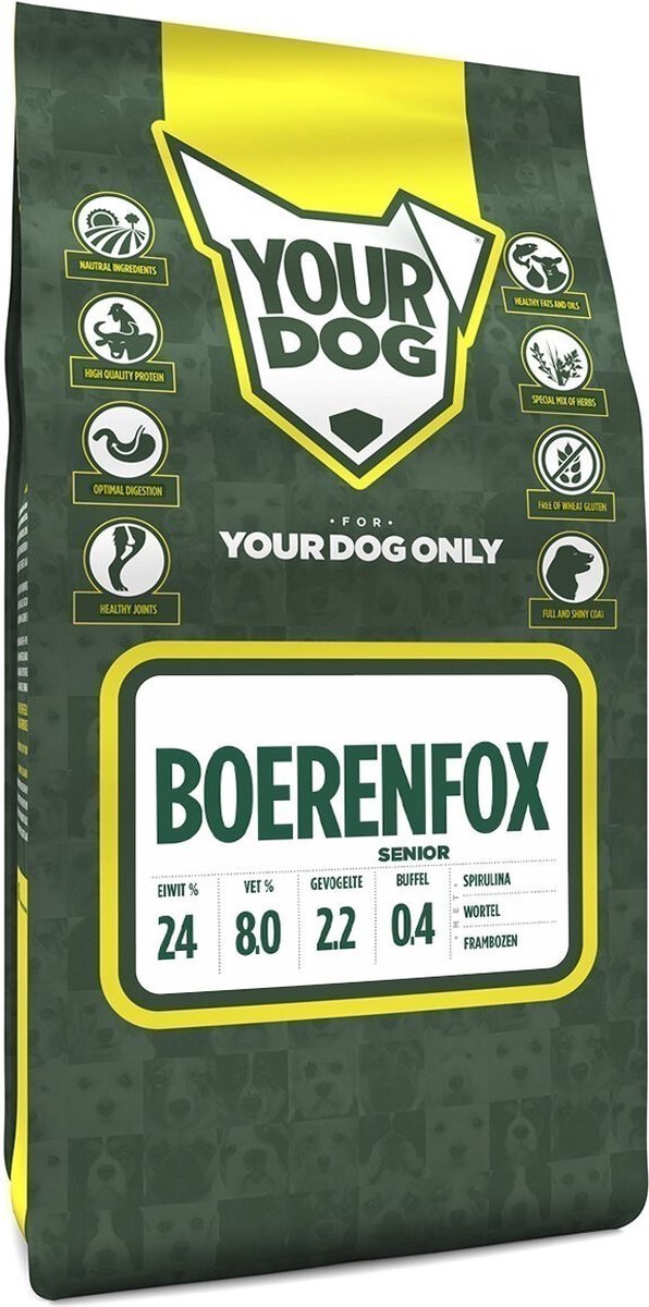 Yourdog Boerenfox Rasspecifiek Senior Hondenvoer 6kg | Hondenbrokken
