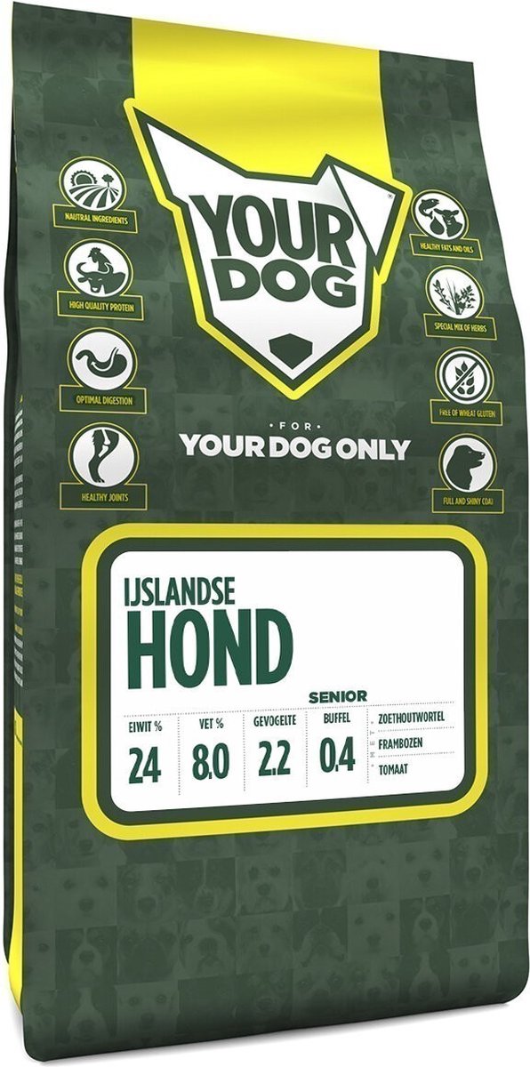 Yourdog Yourdog Ijslandse hond Rasspecifiek Senior Hondenvoer 6kg | Hondenbrokken