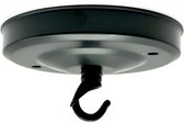 Hypify® | Plafondkapje met haak deLuxe | Zwart | Rond | Lampbevestiging