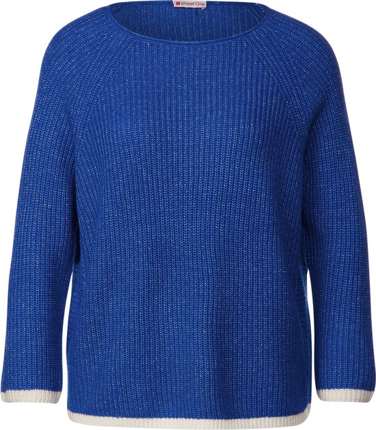 Street One - Dames sweater - fresh intense gentle blue melange - Maat 38