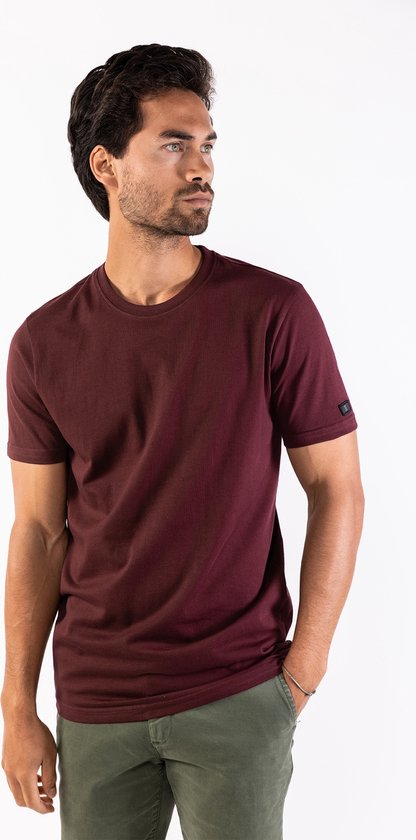 Presly & Sun Heren - T-Shirt - L - Bordeaux - Conner