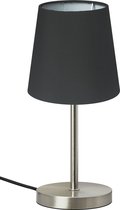 Lampe de chevet Trango 2017-07BL *BLACKY* Lampe de table avec abat-jour en tissu noir avec 1x lampe LED E14 de 5 Watt 3000K blanc chaud, lampe, lampe de rebord de fenêtre, lampe de chevet pour chambre à coucher