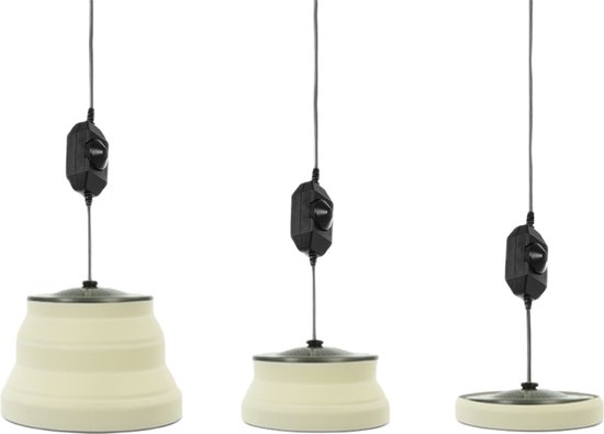 ProPlus Opvouwbare LED hanglamp - siliconen - wit - Ø 15 cm - traploos verstelbaar licht van ProPlus — afbeelding 3