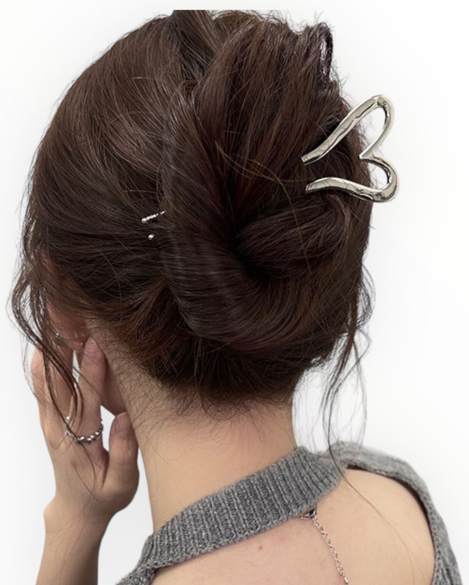 Hairpin.nu - Luxury - Love - Zilver - voor een perfect opsteekkapsel - haarpin - haarspeld