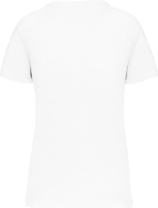 T-shirt Dames 3XL Kariban V-hals Korte mouw White 100% Katoen