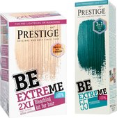 Prestige Semi-Permanente Haarkleuring - Bleach Kit & Turquoise Kleuring - Voordeelverpakking 2 x 100ML