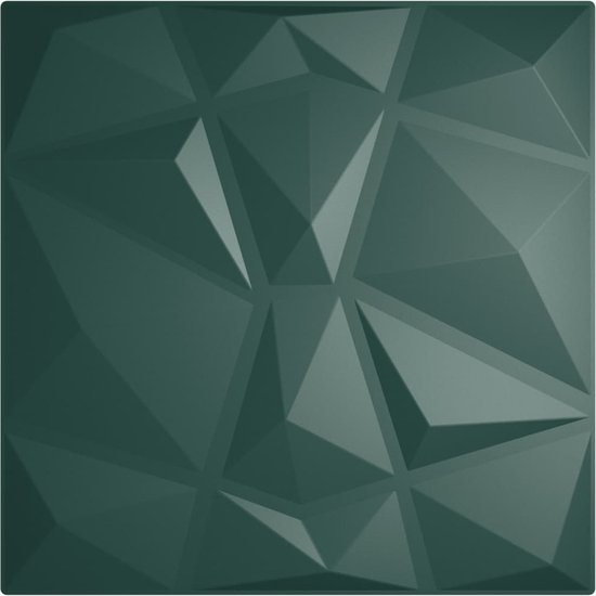 vidaXL-48-st-Wandpanelen-diamant-12-m²-50x50-cm-XPS-groen