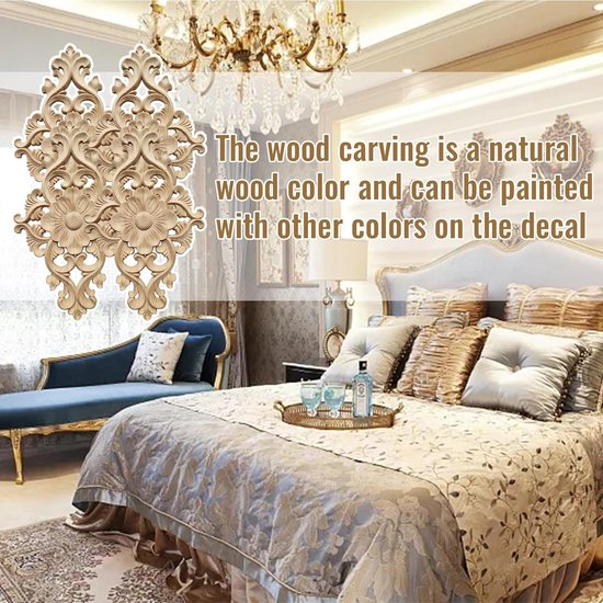 Hout Carving Meubels Vintage Home Decor Decoratie Accessoires Massief Hout Applique Gesneden Lange Bloem Stuk Miniatuur E Hout Carving Meubels Vintage Home Decor Decoratie Accessoires Massief Hout Applique Gesneden Lange Bloem Stuk Miniatuur E