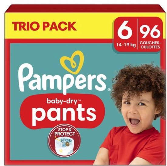 PAMPERS Baby-Dry pants Maat 6 - 96 stuks - 14Kg-19Kg