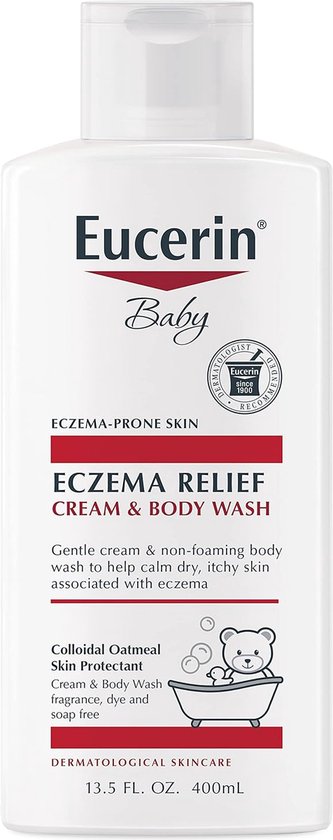 Eucerin Bébé Eczema Bébé Cream Body Wash - Gel lavant Bébé - Contre l'eczéma - Adoucit la peau - Gel Douche Bébé