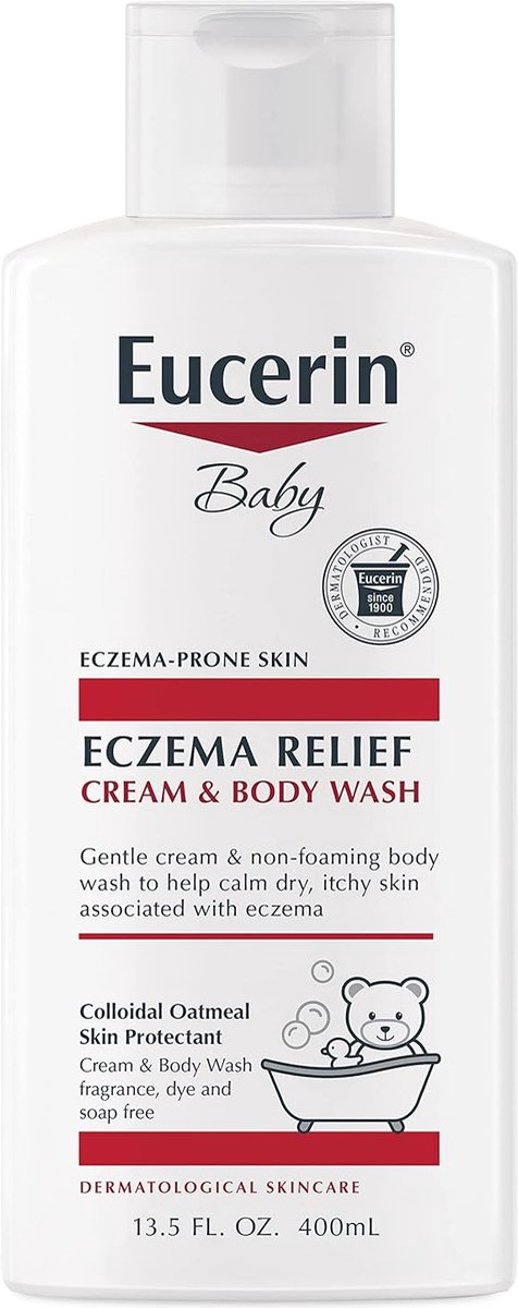 Goedkoopste Eucerin Baby Eczema Baby Cream Body Wash - Baby Was Gel - Tegen Eczeem - Verzacht de huid - Baby Douche Gel