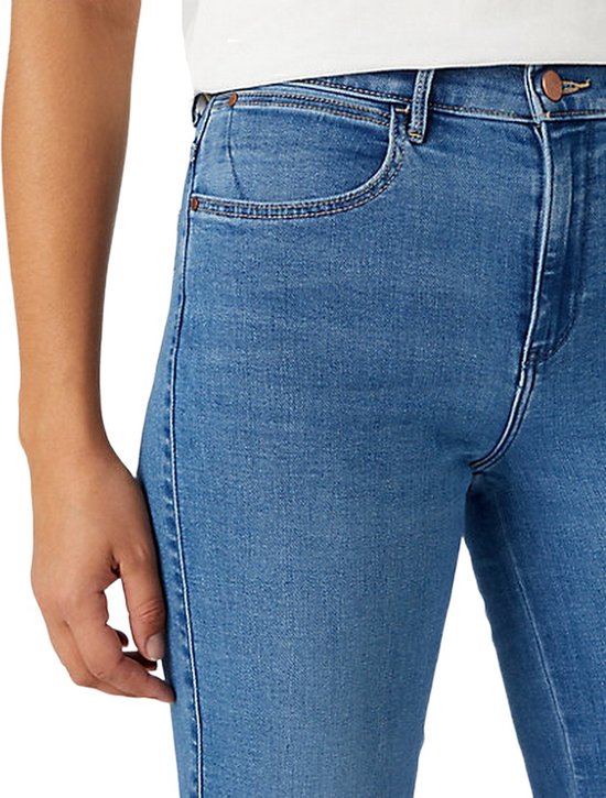 Wrangler Straight Dames Straight Fit Jeans Blauw - Maat W29 X L30