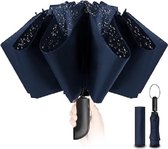Compacte paraplu winddicht sterk - automatische winddichte omgekeerde paraplu's voor mannen en vrouwen, teflon coating 105 cm spanwijdte