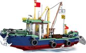 WOMA Go Fishing - Vissersboot - Bouwpakket - Bouwblokken - Bouwset - 3D puzzel - Mini blokjes - Compatibel met Lego bouwstenen - 582 Stuks