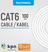 Technetix TN-CAT6-IH-100 Cat6 Utp Netwerkkabel Rj45 (8/8) Male - Rj45 (8/8) Male 100 M Wit