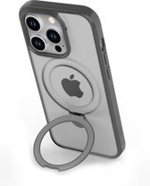 Musthavz Magloop Hoesje Geschikt voor iPhone 15 Pro Max Hoesje Siliconen - Musthavz Backcover met Magloop MagSafe - Grey/Grijs