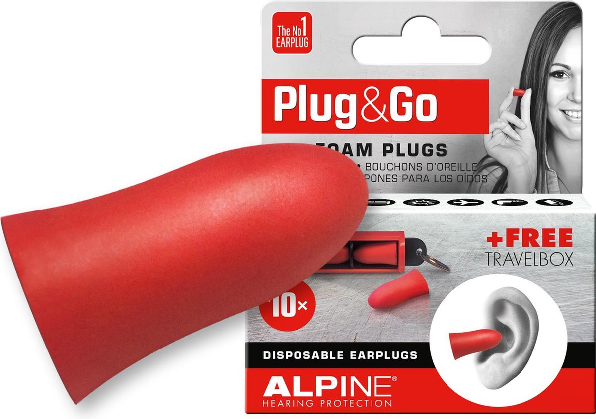 Alpine - Plug & Go - Multifunctionele oordoppen - SNR 33 dB - 5 paar - Alpine Hearing protection