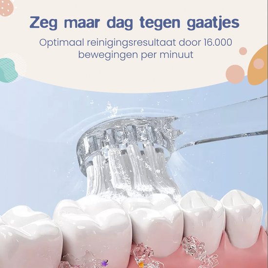 LoBy® Premium Sonische Elektrische tandenborstel voor Baby en Peuter - Met Timer - 0 t/m 4 Jaar - Loby