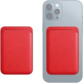 Waeyz - Porte-cartes magnétique adapté pour iPhone Magsafe - Porte-cartes portefeuille magnétique - Porte-cartes adapté pour iPhone 12/13/14/15 - Rouge