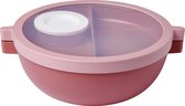 Mepal Vita bento lunchbowl – 5 vakken waarvan 3 uitneembare bakjes – Bento box – Salade lunchbox – Vivid mauve