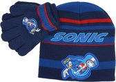 Sonic Muts met handschoenen - Winter - Winterset - Donkerblauw