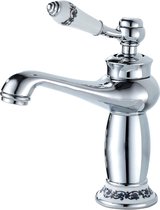 Robinet rétro, robinet pour salle de bain, robinet de lavabo en Messing , mitigeur à levier unique, Robinets de lavabo avec valve en céramique, Chrome