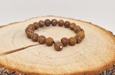 Handgemaakte Natuursteen Armbanden "Jaspis van olifantenhuid" 10 mm - Met Natuursteen Hanger - Een bijzonder cadeau voor vrienden en familie