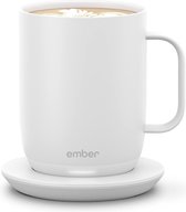 Ember Mug² Coffee Mug - Smart Mug met Mobiele App - Cup Warmer - Thermo Mok met Instelbare Temperatuur - Krasbestendige Theemok & Koffiemok - Cadeau voor Koffieliefhebbers - 414ML - Wit