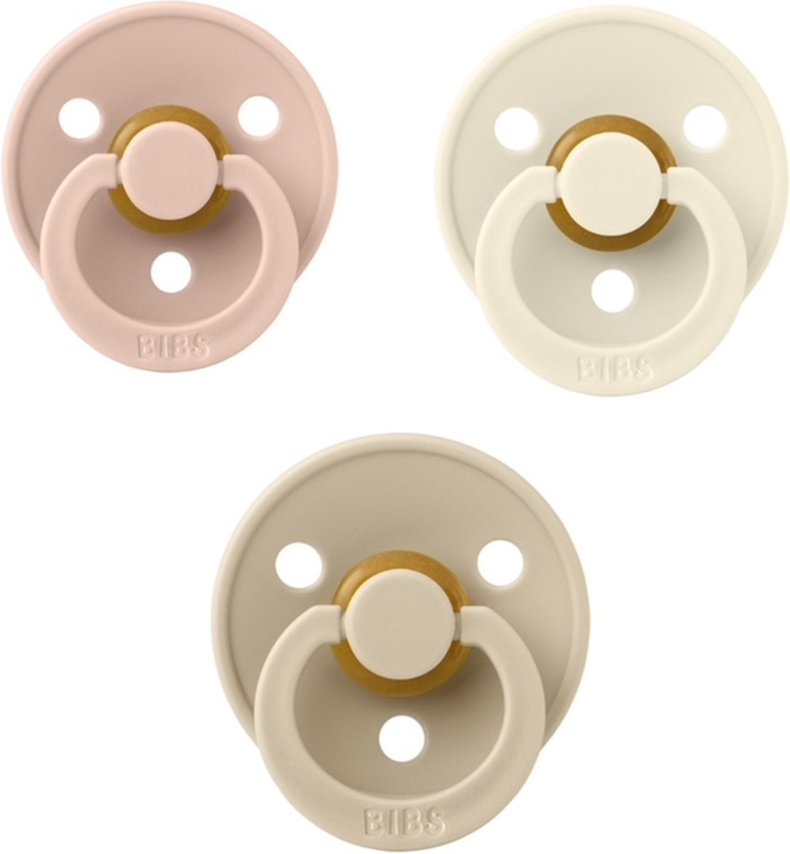 Goedkoopste Bibs fopspeen 18 maand set 3 stuks Blush,Ivory en Vanilla maat 3