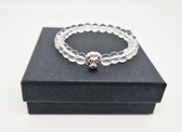 Handgemaakte Natuursteen Armbanden "Bergkristal" 8 mm - Met vorm Leeuw - Een bijzonder cadeau voor vrienden en familie