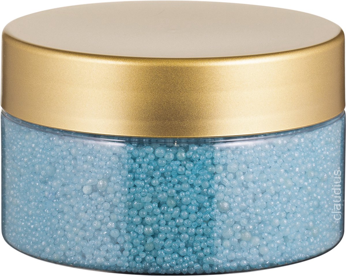 Goedkoopste Badkaviaar Opium - 200 gram - Transparante pot met Luxe gouden deksel - bad parels voor in bad