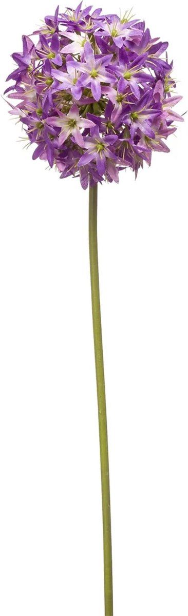 Emerald Allium/Sierui kunstbloem - losse steel - paars - 60 cm - Natuurlijke uitstraling