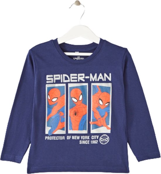 Marvel Spiderman Shirt - Lange Mouw - Maat 128/134