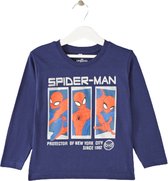 Marvel Spiderman Shirt - Lange Mouw - Maat 104/110