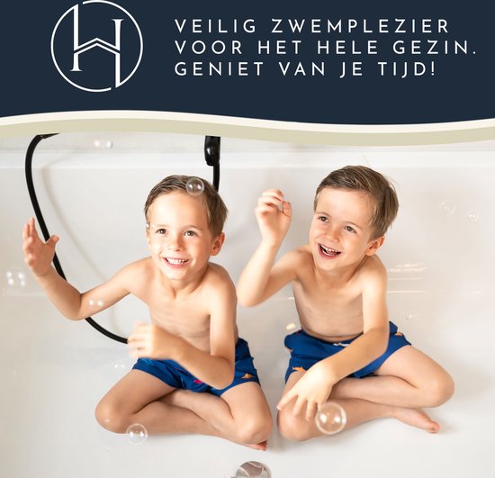 HOMERELLA Badmat antislip voor kinderen - 100x40cm -100% BPA-vrij - Inclusief 2x ophanging - Badmatten schimmelbestendig & machine wasbaar - Homerella