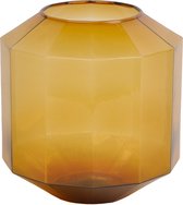XLBoom Bliss Medium Vaas - Glas - Voor Binnen - Amber - 19 × 19 × 22 cm