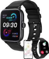 Denver Smartwatch avec écran Extra large 1,7'' - Montre de sport avec fonction d'appel - Tension artérielle - Oxygène sanguin - Moniteur de fréquence cardiaque - SWC363 - Zwart