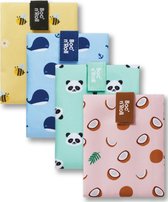 Roll'Eat - 4 x Boc 'n Roll - Happy prints - Film alimentaire - Réutilisable