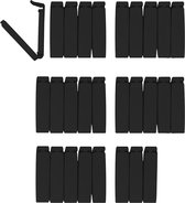 Black Beauties zakclips (28 stuks), lifestyle, 28 sluitclips, zakklemmen, levensmiddelenopbergclips in de kleur zwart, elk met 6 cm lengte, cliptastisch functionele kwaliteit