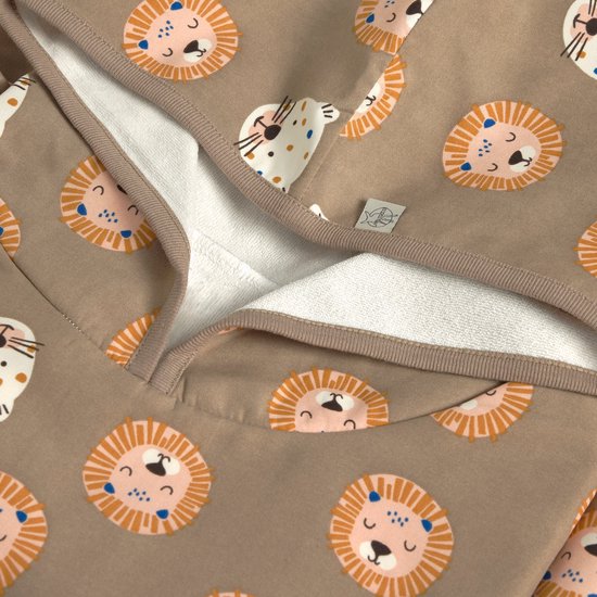Lässig Splash & Fun Beach Badponcho Wild Cats choco van Lässig — afbeelding 3