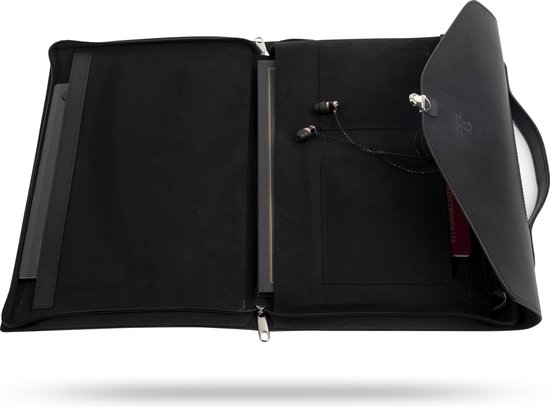 Porte-documents en cuir Baltan - Sac pour ordinateur portable - 15/16 pouces - Zwart - 41 x 31 x 2,5 CM